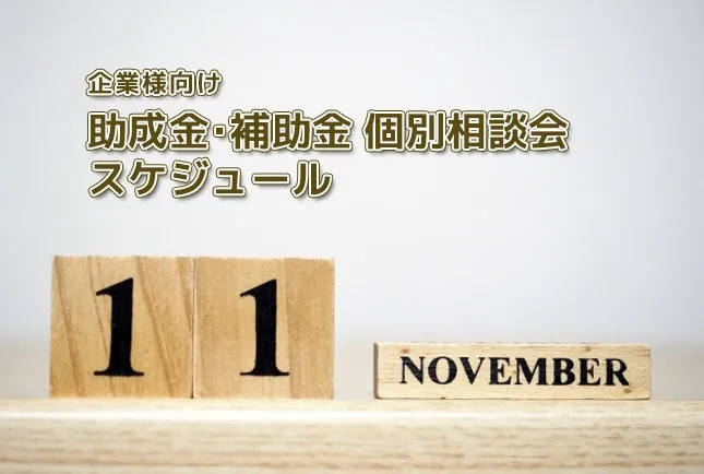 【告知】11月の企業様向け個別相談会スケジュール